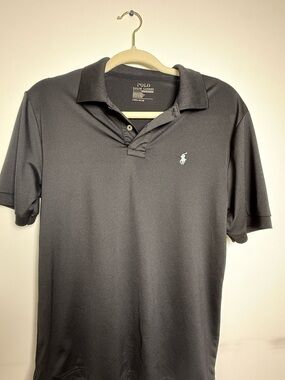 Polo by Ralph Lauren Black Performance Short Sleeve Polo Shirt 14-16